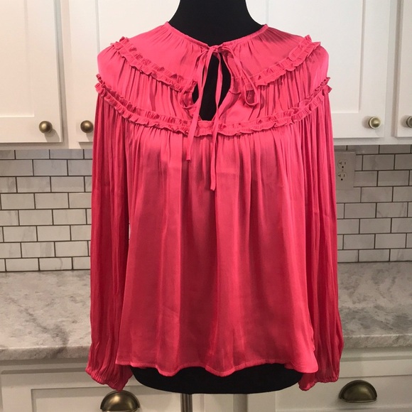 Strut & Bolt Los Angeles Blouse Womens Size Small Pink New with Tags - Picture 1 of 9